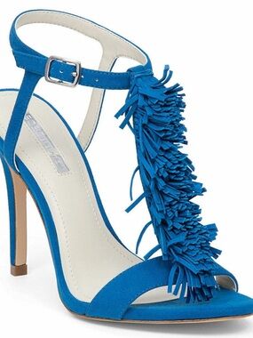 Bcbg generation blue fringe high heel shoe size 9.5